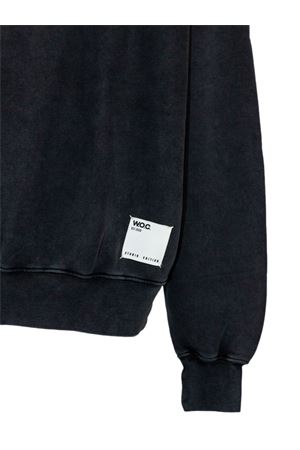 Felpa in cotone grigio scuro WOC | 026SW179FL112
