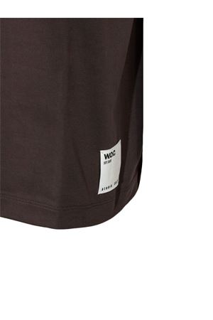 T-shirt in cotone marrone WOC | 026TS180BO43