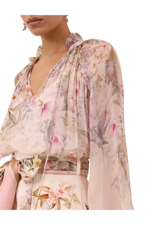 Rebellion Billow Blouse in Cream Aviary ZIMMERMANN | 0991TC261CRMAV