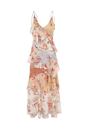 Awaken Frilled Slip Dress in Spliced Print ZIMMERMANN | 4997DRS261SPLPR