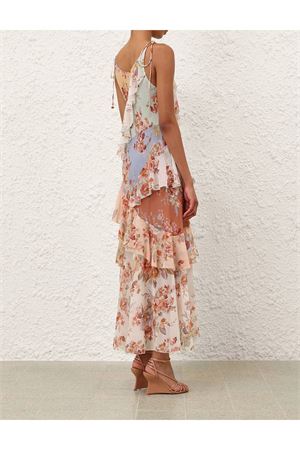 Awaken Frilled Slip Dress in Spliced Print ZIMMERMANN | 4997DRS261SPLPR