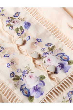 Abito corto Patience Plunge crema e rosa violaceo ZIMMERMANN | 5376DRS264CPPR
