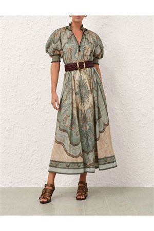 Wanderlust Billow Dress in Tapestry Teal Multi ZIMMERMANN | 5581DRS262TPTM