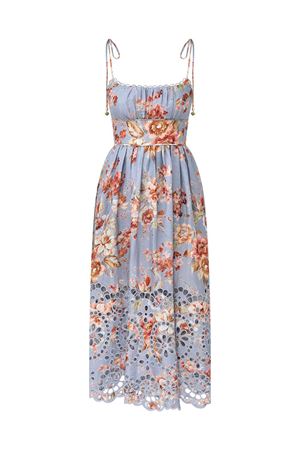 Awaken Picnic Dress in Chambray Floral ZIMMERMANN | 5826DRS261CFLR
