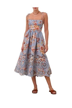 Awaken Picnic Dress in Chambray Floral ZIMMERMANN | 5826DRS261CFLR