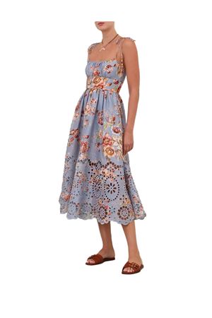 Awaken Picnic Dress in Chambray Floral ZIMMERMANN | 5826DRS261CFLR