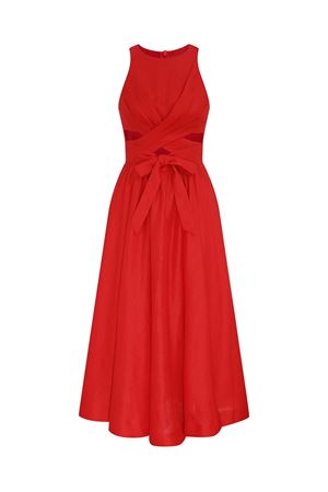 Patience Midi Dress in Dark Red ZIMMERMANN | 6444DRS264DKRD