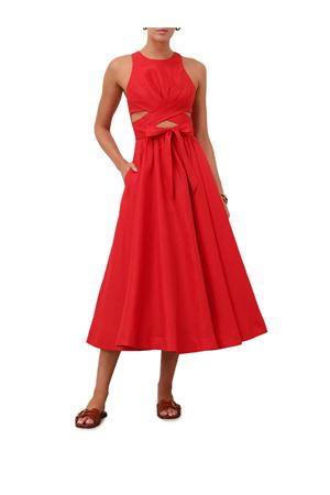 Patience Midi Dress in Dark Red ZIMMERMANN | 6444DRS264DKRD