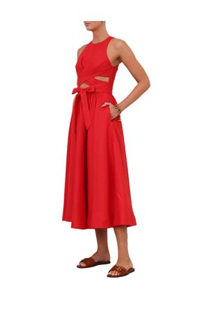 Patience Midi Dress in Dark Red ZIMMERMANN | 6444DRS264DKRD