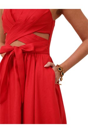 Patience Midi Dress in Dark Red ZIMMERMANN | 6444DRS264DKRD