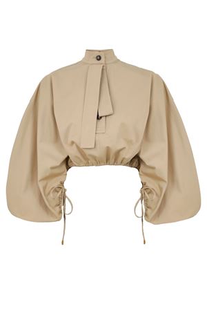 Rebellion Drawn Top in Beige Cotton ZIMMERMANN | 6916TC261BEG