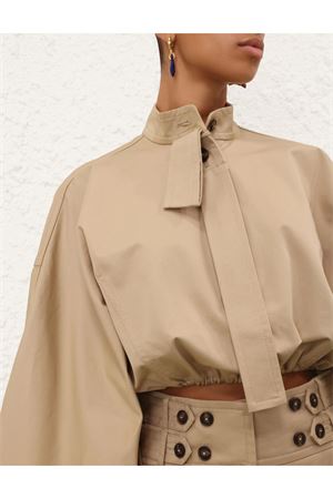 Rebellion Drawn Top in Beige Cotton ZIMMERMANN | 6916TC261BEG