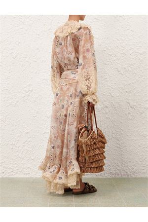 Rebellion Lace-Up Blouse in Cream Floral ZIMMERMANN | 7117TC261CRF