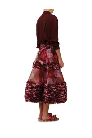 Luna Ruffle Midi Skirt in Chocolate Rose ZIMMERMANN | 7406SS261CHRO