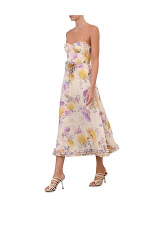 Abito Midi Con Volant Luna In Crema Dahlia ZIMMERMANN | 7568DS261CRDA
