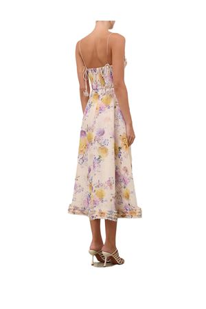 Abito Midi Con Volant Luna In Crema Dahlia ZIMMERMANN | 7568DS261CRDA