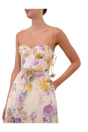Abito Midi Con Volant Luna In Crema Dahlia ZIMMERMANN | 7568DS261CRDA