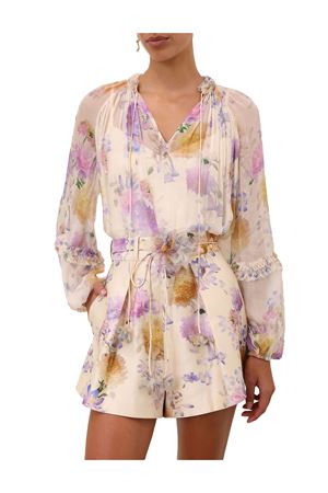 Luna Ruffle Billow Blouse in Cream Dahlia ZIMMERMANN | 7921TS261CRDA