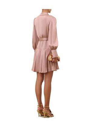 Mini Abito A Portafoglio In Seta In Rosa Polvere ZIMMERMANN | 8067DS26RDSTYRSE