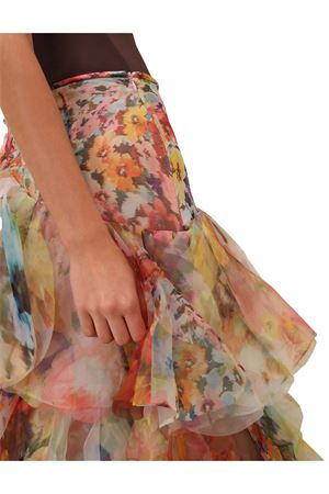 Luna Fanned Maxi Skirt in Spliced Floral ZIMMERMANN | 8167SS261SPLIFLO