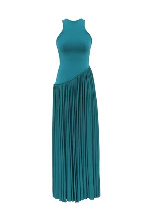 Abito In Jersey Asimmetrico Luna In Verde Petrolio ZIMMERMANN | 8481DS261TEAL