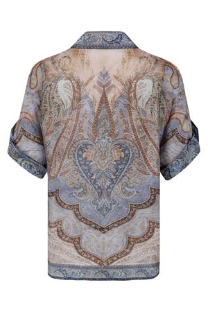 Blue silk habutae fabric Wanderlust shirt ZIMMERMANN | 8624TRS262TPBL