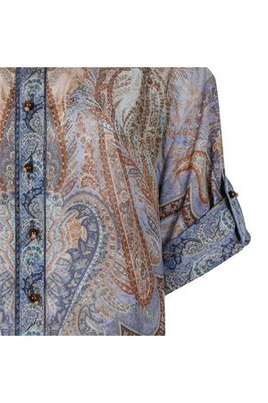 Blue silk habutae fabric Wanderlust shirt ZIMMERMANN | 8624TRS262TPBL