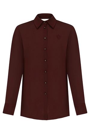 Luna Satin Shirt in Wine ZIMMERMANN | 8920TS261WNE