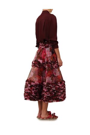 Luna Satin Shirt in Wine ZIMMERMANN | 8920TS261WNE