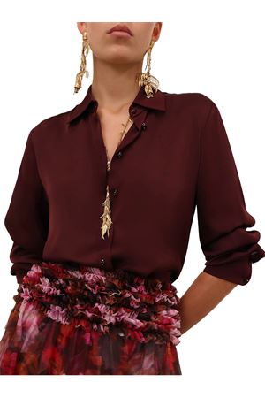 Luna Satin Shirt in Wine ZIMMERMANN | 8920TS261WNE