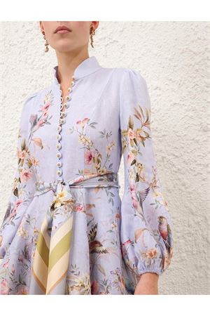 Rebellion Button Mini Dress in Blue Aviary ZIMMERMANN | 9142DC261BLAV