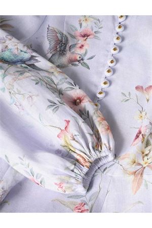 Rebellion Button Mini Dress in Blue Aviary ZIMMERMANN | 9142DC261BLAV