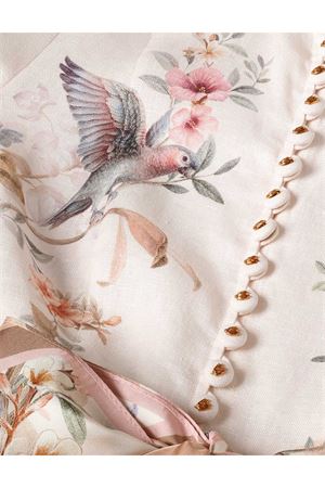 Rebellion Button Midi Dress in Cream Aviary ZIMMERMANN | 9143DC261CRMAV